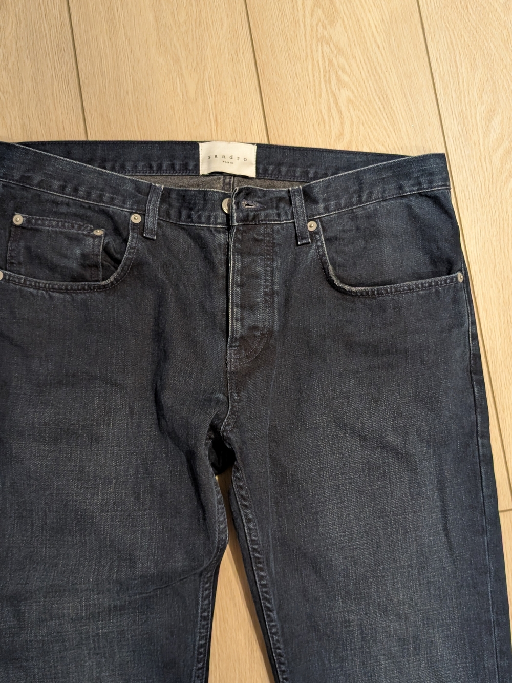 Sandro Men's Slim Straight Jeans in Indigo Black